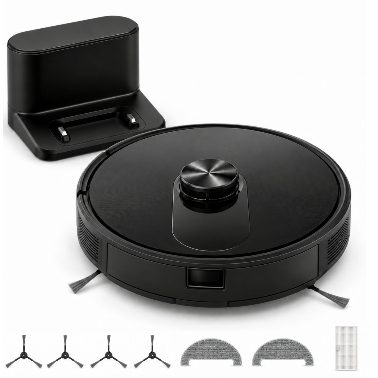 Robot vacuum and mop with LiDAR 360 navigation